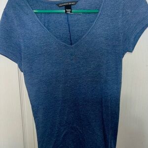 Victoria's Secret Heather Blue V-Neck Tee